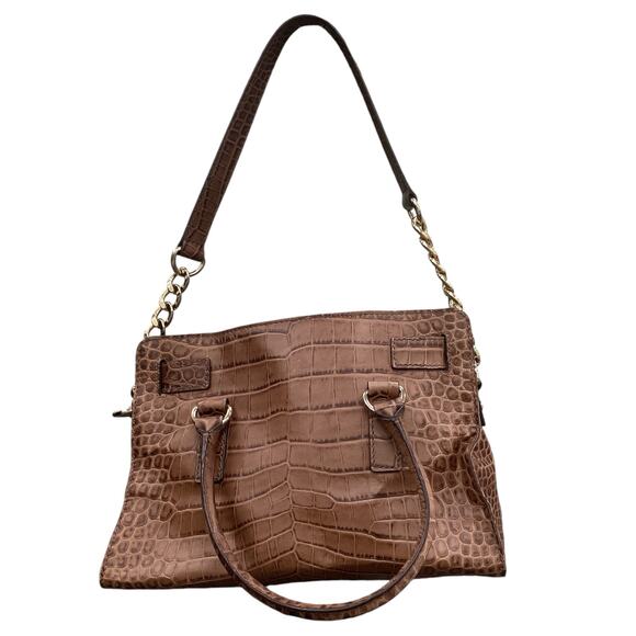 Michael Kors Hamilton Leather Top Handle Bag with Gold Hardware - Picture 4 of 5